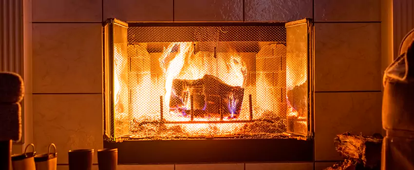 Mendota Hearth Landscape Fireplace Installation in Beverly Glen, California