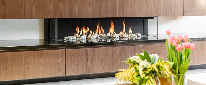 Double-height Fireplace Design Refurbishment in Beverly Glen, California